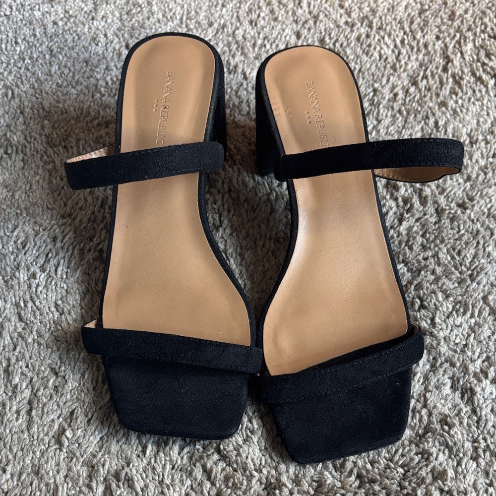 Banana Republic Black Heeled Sandals